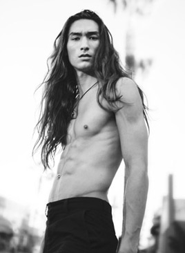 Asian male model Taejung with long hair - Sirena Models Agency LA